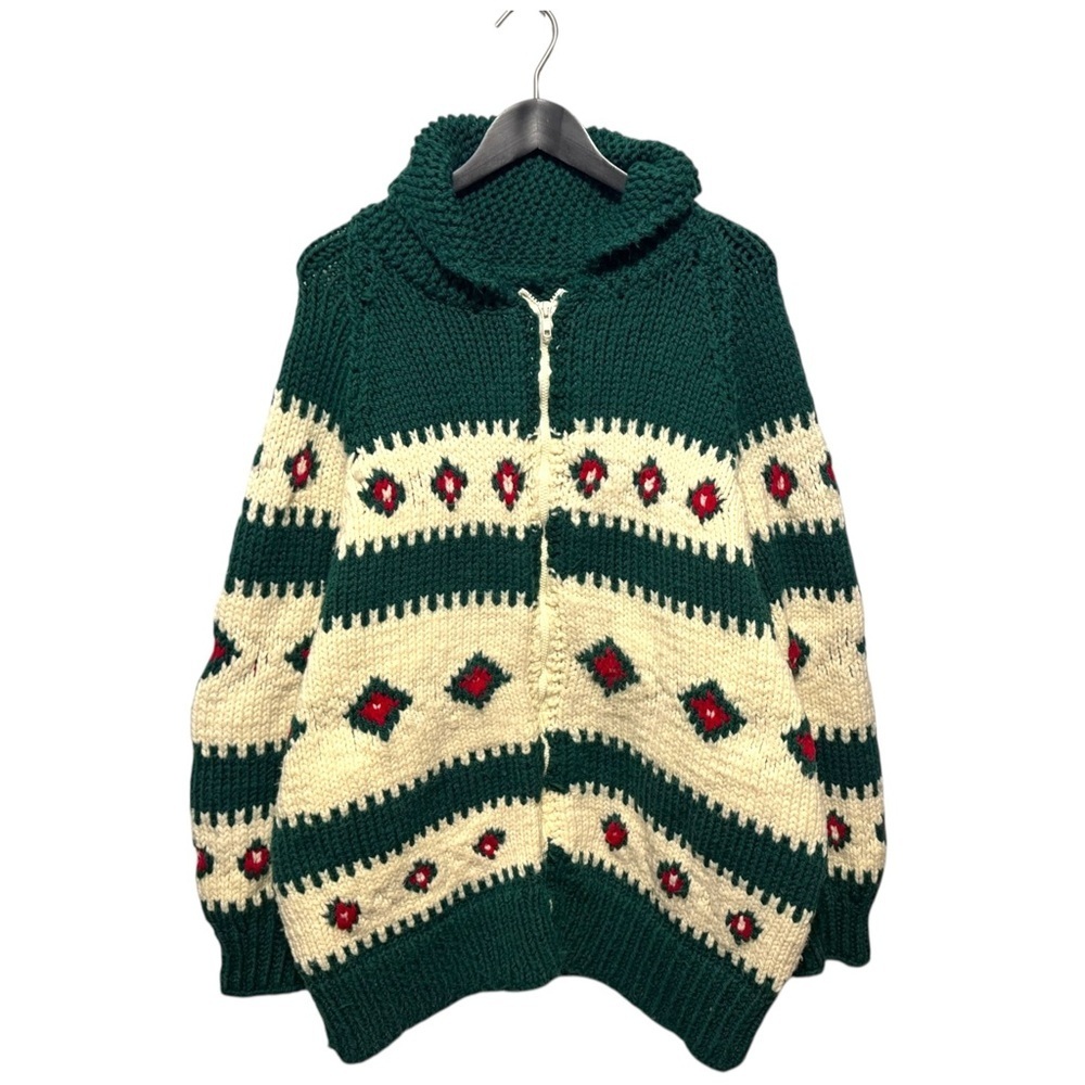 🧶 Vintage Hand Knit Pattern Cardigan size XL